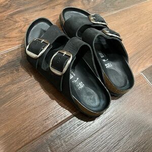 Birkenstock Arizona Big Buckle Sandals- Black